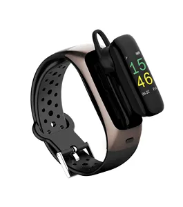 Smart watch t88 2 em 1, relógio inteligente com fone de ouvido, banda para conversar, frequência cardíaca e pista fitness