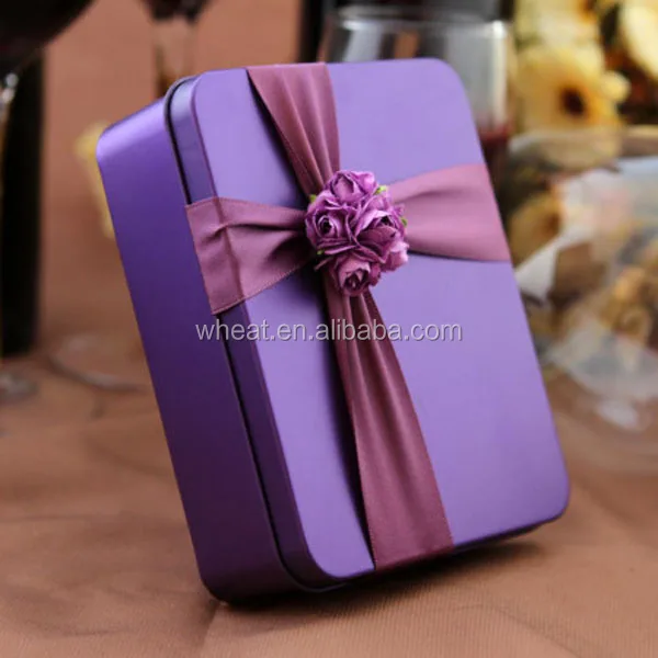 Красивая Персонализированная металлическая упаковочная коробка множества дизайнов