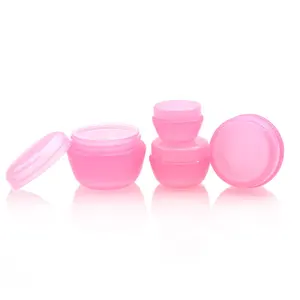 Rodada colorida 5g lip balm recipiente 10g 20g 30g plástico frasco cosmético para esfoliação corporal creme para os olhos