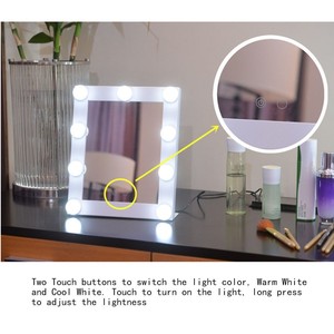 Alibaba al por mayor maquillaje estilo <span class=keywords><strong>Hollywood</strong></span> bombillas <span class=keywords><strong>LED</strong></span> espejo de vanidad espejo de maquillaje con 9 <span class=keywords><strong>luces</strong></span> - Product Image 2
