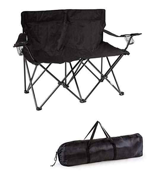 loveseat style double seat beach camp quad chair with steel