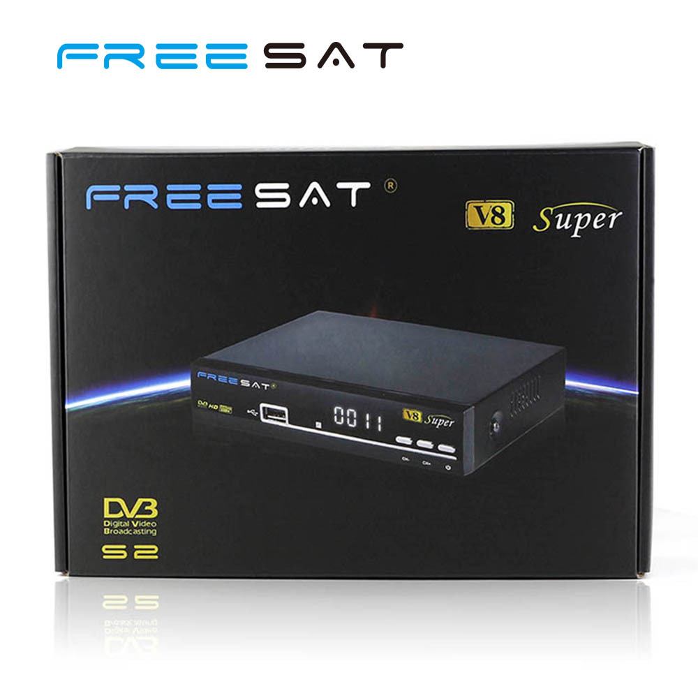 HD 1080 P décodeur Freesat V8 Super DVB-S2 et S2X Satellite Récepteur Soutien cccam powervu lan port