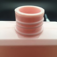 200ml en plastique PETG rose noir savon shampooing lotion bouteille carrée avec pompe bouteille d'emballage cosmétique