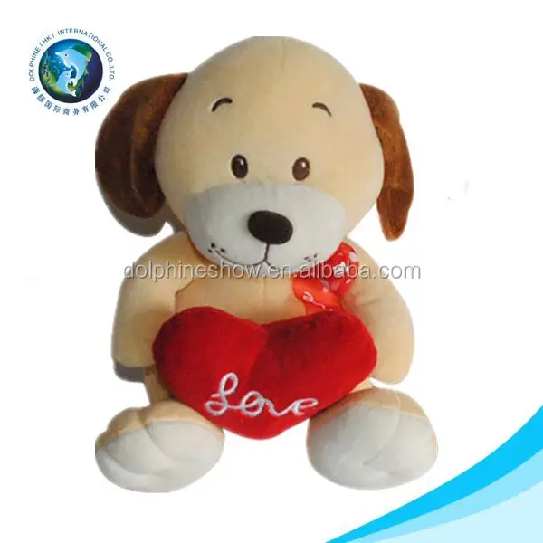 Lovely Romantic Gift Sets for Women Valentines Custom Stuffed & Plush Toy Animals with Red Heart
