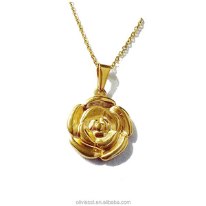 Женское Ожерелье из золота 22 к, в форме розы - Product Image 1