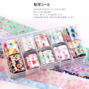 TSZS ขายส่งมืออาชีพ2.5*100ซม.เล็บดอกไม้ฟอยล์สติกเกอร์เล็บ Hot Transfer DIY เล็บ Art <span class=keywords><strong>Decals</strong></span> 2020เล็บ - Product Image 2