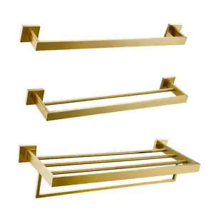 Chrome Gold Messing Antieke Toiletrolhouder Zeepbakje Muur Plank Toiletborstel Handdoek Bar Badkamer Accessoires