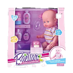 Sıcak popüler 13 inç güzel banyo bebek çocuklar için yenidoğan bebek için yeni tasarım oyuncaklar bebek çocuk hediye seti