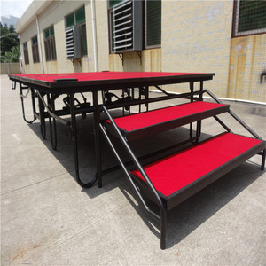 <span class=keywords><strong>RK</strong></span> gấp sắt sân khấu di động với movable bánh xe/sắt gấp sân khấu với red carpet nền tảng - Product Image 2