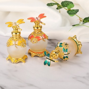 Flacon de parfum avec motif libellule en alliage métallique, bouteille vide pour huile essentielle, Antique, 1 pièce, 15ml, #70010S - Product Image 5