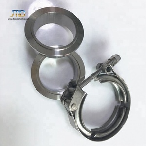 JTLD High Performance Turbo <strong>Exhaust</strong> Pipe Quick Release V Band <strong>Clamp</strong> with Male and Female Flanges or Standard Flat Flanges Kits - Product Image 5