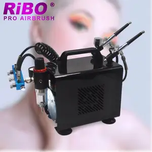 Airbrush supplies for multi purpose such as body paint with airbrush pen and auto stop function air compressor