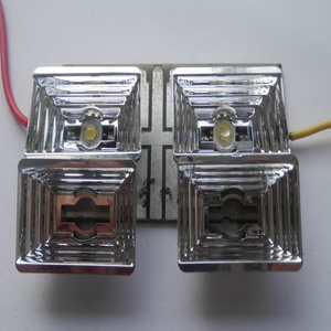 عاكس ضوء فضي اللون بقوة 1-3 واط، مقاس 35 × 25 ملم، لإضاءة الجدران - Product Image 5