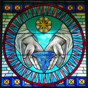 Classica elementi religioso galleggiante stained glass prezzo - Product Image 2