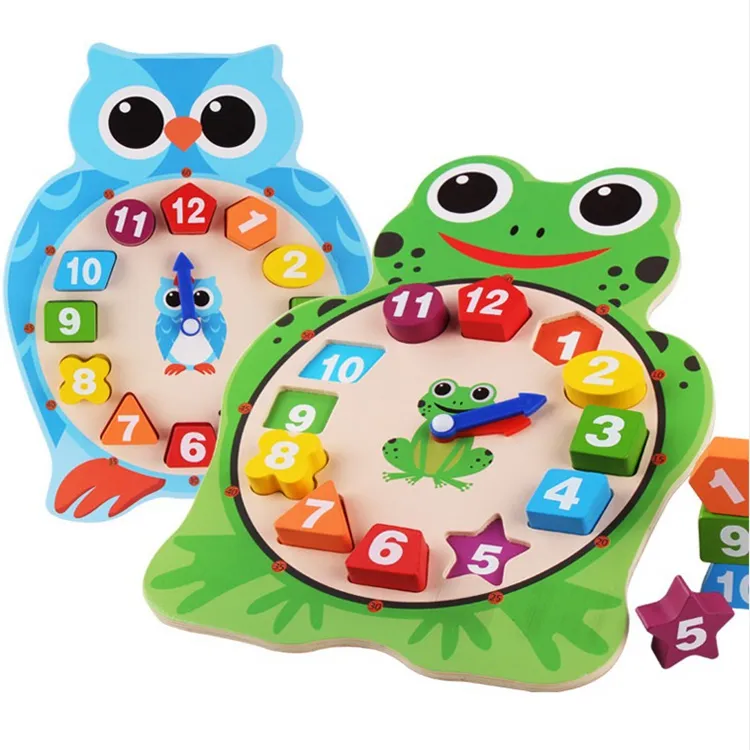 教育ボードゲーム時間感覚おもちゃ木製仕分けおもちゃ子供時計ゲーム