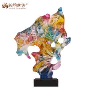 <span class=keywords><strong>Statue</strong></span> di casa in resina trasparente colorata con decorazione d'interni moderna - Product Image 1