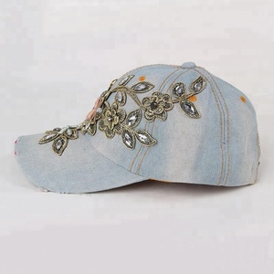 China manufacturer <span class=keywords><strong>paste</strong></span> Rhinestone vine embroidery baseball cap - Product Image 2
