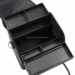 Leather Makeup Box Vanity Case Storage Organiser &amp; Cosmetic Bag - Product Image 4