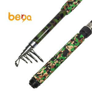 Canne à pêche télescopique à camouflage vert de l'armée, accessoire <span class=keywords><strong>en</strong></span> carbone Super résistant, bon marché, 2.4m - Product Image 3
