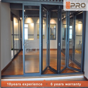 Tùy Chỉnh 6 Chân Bảng Điều Chỉnh Lowes Trượt Pháp Bên Ngoài Bifold Cửa Nhôm Minh Bạch <span class=keywords><strong>Bi</strong></span> Gấp Cửa Bên Ngoài Gấp Cửa - Product Image 3