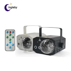 Popular LED+Laser pattern disco party stage light with remote floor party disco led crystal stage 2 in 1 magic ball light