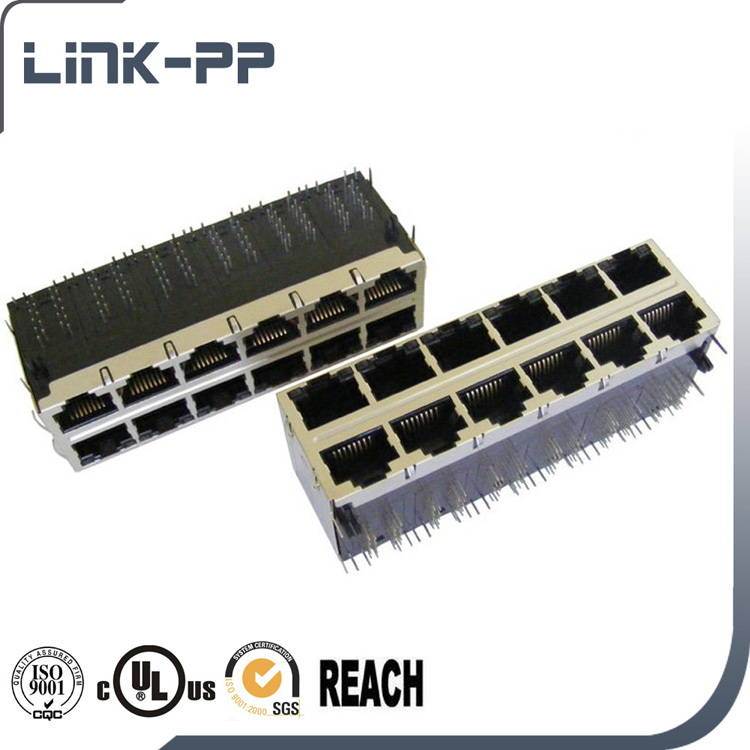Gigabit включен PSE poe + магнитная jack 2x6 RJ45 Разъем модульный разъем 0857321003