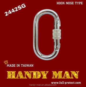 Mosquetón de Acero (Galvanizado) Fabricante OEM/ODM Taiwán 25kN Certificado CE EN 362 - Product Image 2