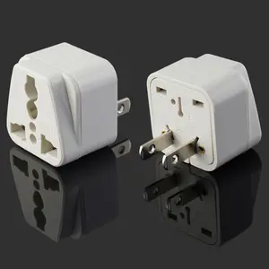 Adaptador de viagem universal americano de 2 pinos, soquete conversor de 250V, soquete 10A US, adaptador de viagem universal