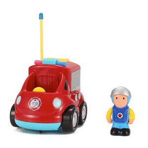 My First RC Cartoon Fire Truck Vehicle-Juguete <span class=keywords><strong>de</strong></span> control remoto <span class=keywords><strong>de</strong></span> 2 canales con música, luces y sonidos para bebés, niños pequeños - Product Image 2