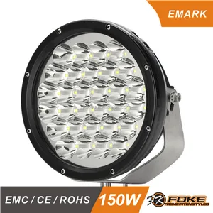 라운드 9 인치 150W led 헤드 라이트 블랙 또는 레드 led 운전 오프로드 xi 지프 랭글러 E-MARK