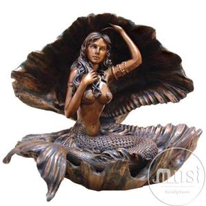 庭園彫刻等身大イルカ噴水と人魚像 - Product Image 3