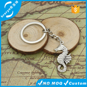 30mm hipocampo seahorse llavero de metal DIY titular de la cadena de la vendimia 38*18mm antiguo colgante de plata - Product Image 1