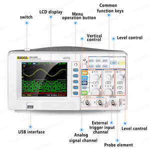 <span class=keywords><strong>Oscilloscope</strong></span> numérique analogique à 2 canaux <span class=keywords><strong>Rigol</strong></span> DS1102E 100 MHz avec stockage USB, échantillonnage 1 GSa/s, pour l'industrie - Product Image 2