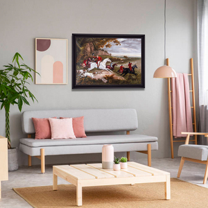 <span class=keywords><strong>Reproduction</strong></span> de peinture à l'huile classique européenne célèbre de la chasse royale, faite à la main par des artistes du village de Dafen - Product Image 4