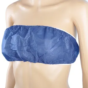 PP Pijat Non Woven Hitam dan Biru Sekali Pakai/Bra Salon Spa dengan Elastis