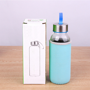 2025 Top Seller <strong>Personalised</strong> Custom Water <strong>Bottle</strong> Stainless Steel Lid Glass <strong>Bottle</strong> With Silicone Sleeve - Product Image 2