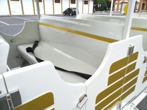Antiguo parque <span class=keywords><strong>de</strong></span> ocio para niños divertir usado con batería turismo sin rieles turista <span class=keywords><strong>de</strong></span> pasajeros tren grande eléctrico para la venta - Product Image 3