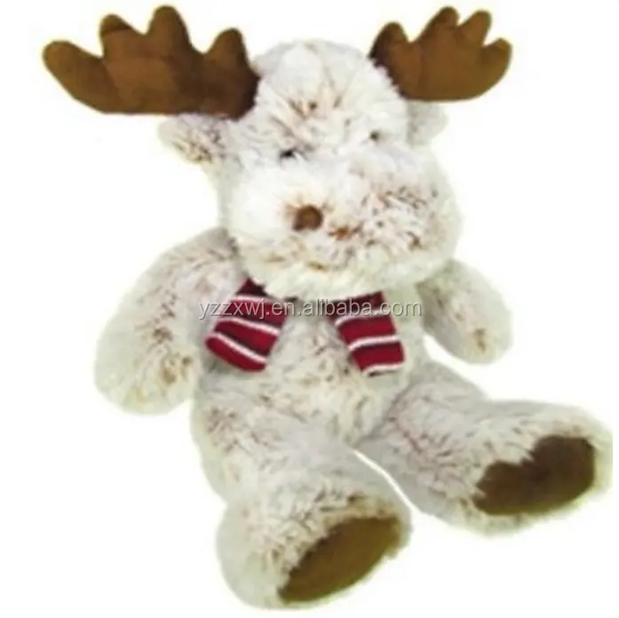 Mainan lembut rusa kutub, boneka beruang Teddy hadiah Natal lembut boneka rusa Natal