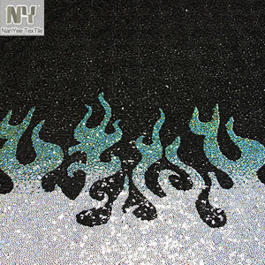 Nanyee Textile Color Changing Flame Fancy Design Sequin Fabric