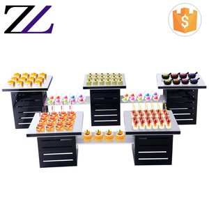 Cung Cấp Dịch Vụ Ăn Uống Led Acrylic Rèn Đứng Ice Storage Tank Buffet Thiết Bị Làm Mát Thực Phẩm Lạnh Hiển Thị/Thuyền Hình Dạng Ice Bucket - Product Image 4