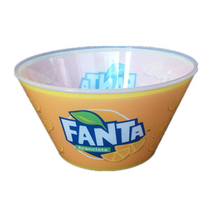 Cheap 14*7CM Round Custom Plastic salad bowl Plastic Picnic Bowl Plastic Popcorn Bowl with full printing(Item No.B-30014)