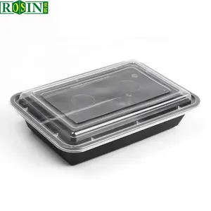 Wholesale Take Away Fast Food Packaging Boxes Safe Disposable Meal Prep Container Plastic Bento Lunch Box
