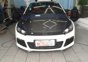 หลังการขายรถคาร์บอนไฟเบอร์ด้านหน้าอัตโนมัติฮู้ดสำหรับ VW <span class=keywords><strong>Scirocco</strong></span> R 2009up - Product Image 2