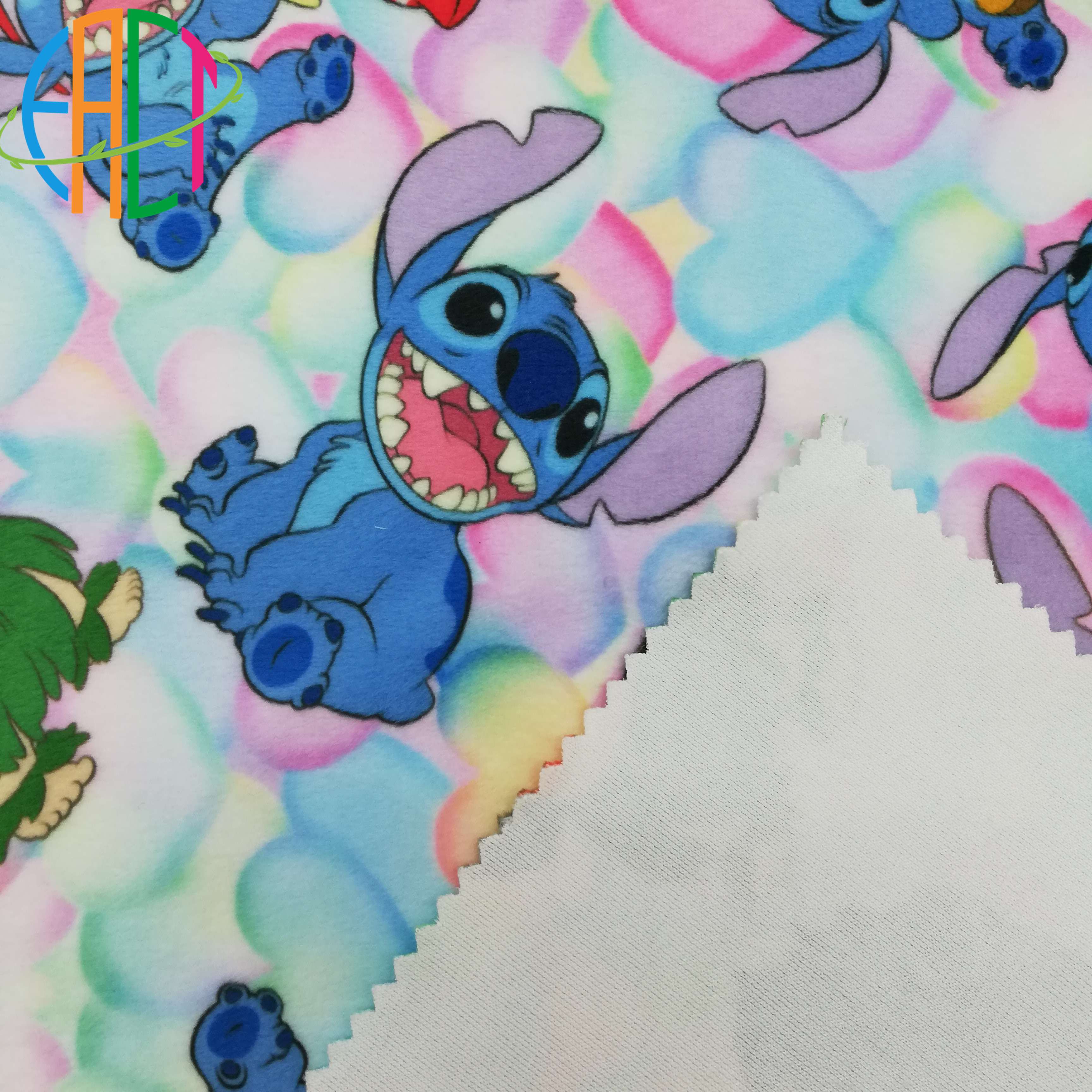 Китайская фабрика, цифровая печать, мультяшный персонаж, плюшевая трикотажная ткань Minky