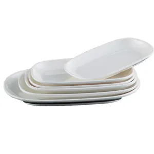 Nieuwe Food Grade Restaurant Servies Plastic Melamine Ovale Borden