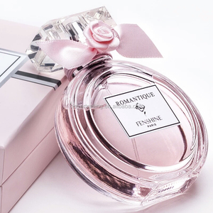 50ml Round shape pump sprayer glass bottle for perfume with crystal cap