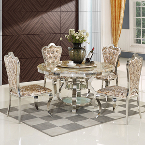 <span class=keywords><strong>Tavolo</strong></span> da Pranzo <span class=keywords><strong>Rotondo</strong></span> in <span class=keywords><strong>Marmo</strong></span> con Centro Girevole, Nuovo Modello Reale Italiano, Design di Lusso per Sala da Pranzo - Product Image 2