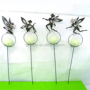 Decorazioni da giardino fata Glow In The Dark Ball Metal Fairy Garden Stakes