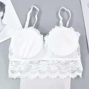 Phụ nữ sexy tập thể dục đồ lót hoa ren có thể tháo rời độn áo ngực - Product Image 5