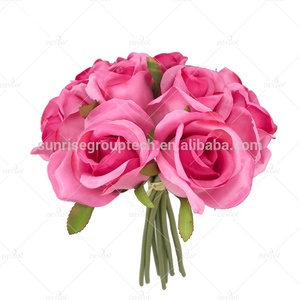 ISEVIAN <span class=keywords><strong>ramo</strong></span> <span class=keywords><strong>de</strong></span> <span class=keywords><strong>rosas</strong></span> <span class=keywords><strong>de</strong></span> flores artificiales para <span class=keywords><strong>novia</strong></span> <span class=keywords><strong>de</strong></span> alta calidad con 9 cabezas <span class=keywords><strong>de</strong></span> flores - Product Image 2